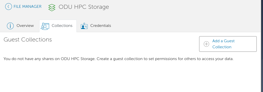 Globus guest collection