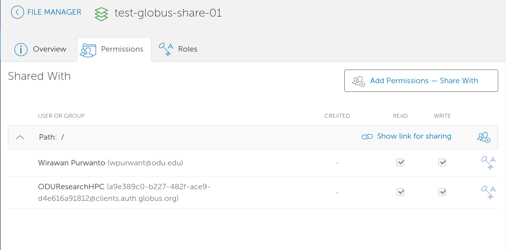 Globus guest collection