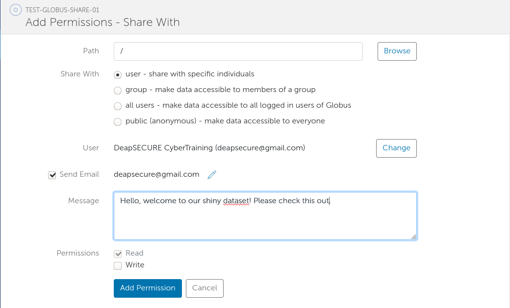 Adding permissions/recipients (2)